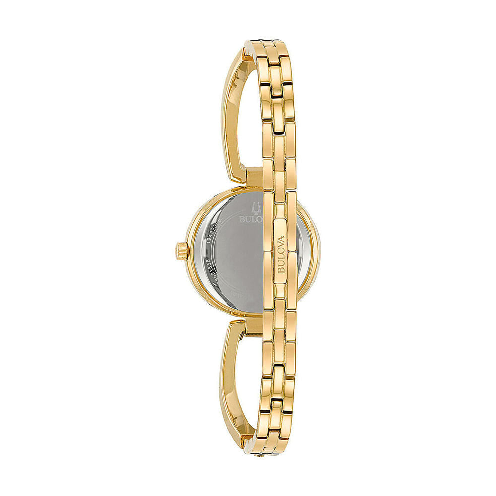  Shop Authentic Bulova Crystal Collection Mother of Pearl Dial Gold Steel Strap Watch for Women - 98L225 - Luxxuri