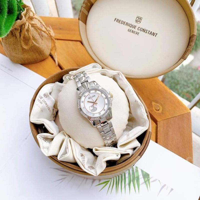  Shop Authentic Bulova Crystal Collection Mother of Pearl Dial Silver Steel Strap Watch for Women - 98L232 - Luxxuri