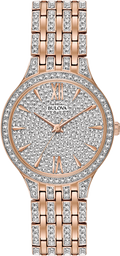  Shop Authentic Bulova Crystal Collection Silver Crystals Dial Two Tone Steel Strap Watch for Women - 98L235 - Luxxuri