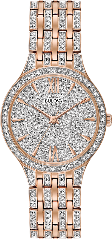  Shop Authentic Bulova Crystal Collection Silver Crystals Dial Two Tone Steel Strap Watch for Women - 98L235 - Luxxuri