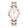  Shop Authentic Daniel Wellington Iconic Link White Dial Two Tone Steel Strap Watch For Women - DW00100358 - Luxxuri