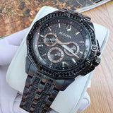  Shop Authentic Bulova Octova Chronograph Black Crystal Dial Black Steel Strap Watch for Men - 98C134 - Luxxuri