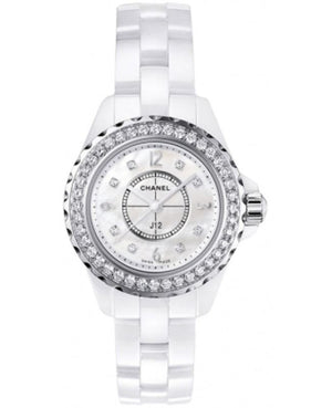  Shop Authentic Chanel J12 Quartz Diamonds White Dial White Steel Strap Watch for Women - J12 H3110 - Luxxuri