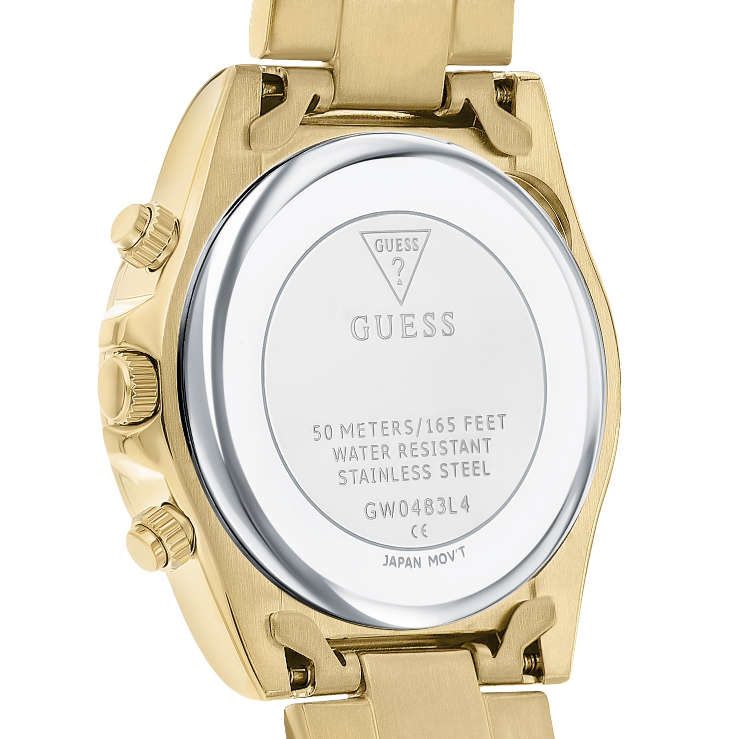  Shop Authentic Guess Confetti Chronograph Rainbow Dial Gold Steel Strap Watch For Women  - GW0483L4 - Luxxuri