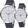  Shop Authentic Calvin Klein Even Silver Dial Black Leather Strap Watch for Men - K7B211CY - Luxxuri