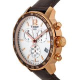  Shop Authentic Tissot Quickster Chronograph 42mm White Dial Brown Leather Strap Watch For Men - T095.417.36.037.00 - Luxxuri