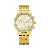  Shop Authentic Michael Kors Runway Chronograph Gold Dial Gold Steel Strap Watch For Women - MK5698 - Luxxuri