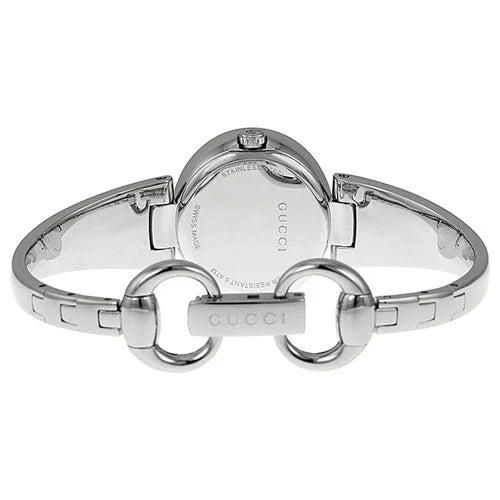  Shop Authentic Gucci Guccissima Quartz Silver Dial Silver Steel Strap Watch For Women - YA134502 - Luxxuri