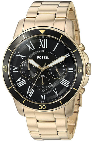  Shop Authentic Fossil Inscription Automatic Black Dial Gold Steel Strap Watch for Men - FS5267 - Luxxuri