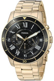  Shop Authentic Fossil Inscription Automatic Black Dial Gold Steel Strap Watch for Men - FS5267 - Luxxuri