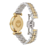  Shop Authentic Emporio Armani Gianni T Bar White Dial Two Tone Steel Strap Watch For Women - AR8031 - Luxxuri