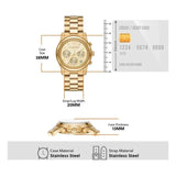  Shop Authentic Michael Kors Runway Chronograph Gold Dial Gold Steel Strap Watch For Women - MK7323 - Luxxuri