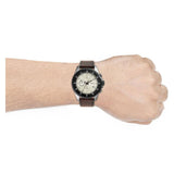  Shop Authentic Fossil Dillinger Chronograph White Dial Brown Leather Strap Watch for Men - FS5674 - Luxxuri