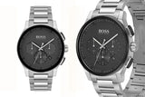  Shop Authentic Hugo Boss Peak Black Dial Silver Steel Strap Watch for Men - 1513762 - Luxxuri