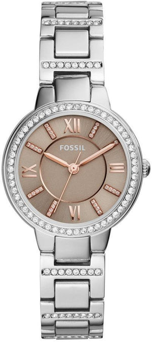  Shop Authentic Fossil Virginia Taupe Dial Silver Steel Strap Watch for Women - ES4147 - Luxxuri