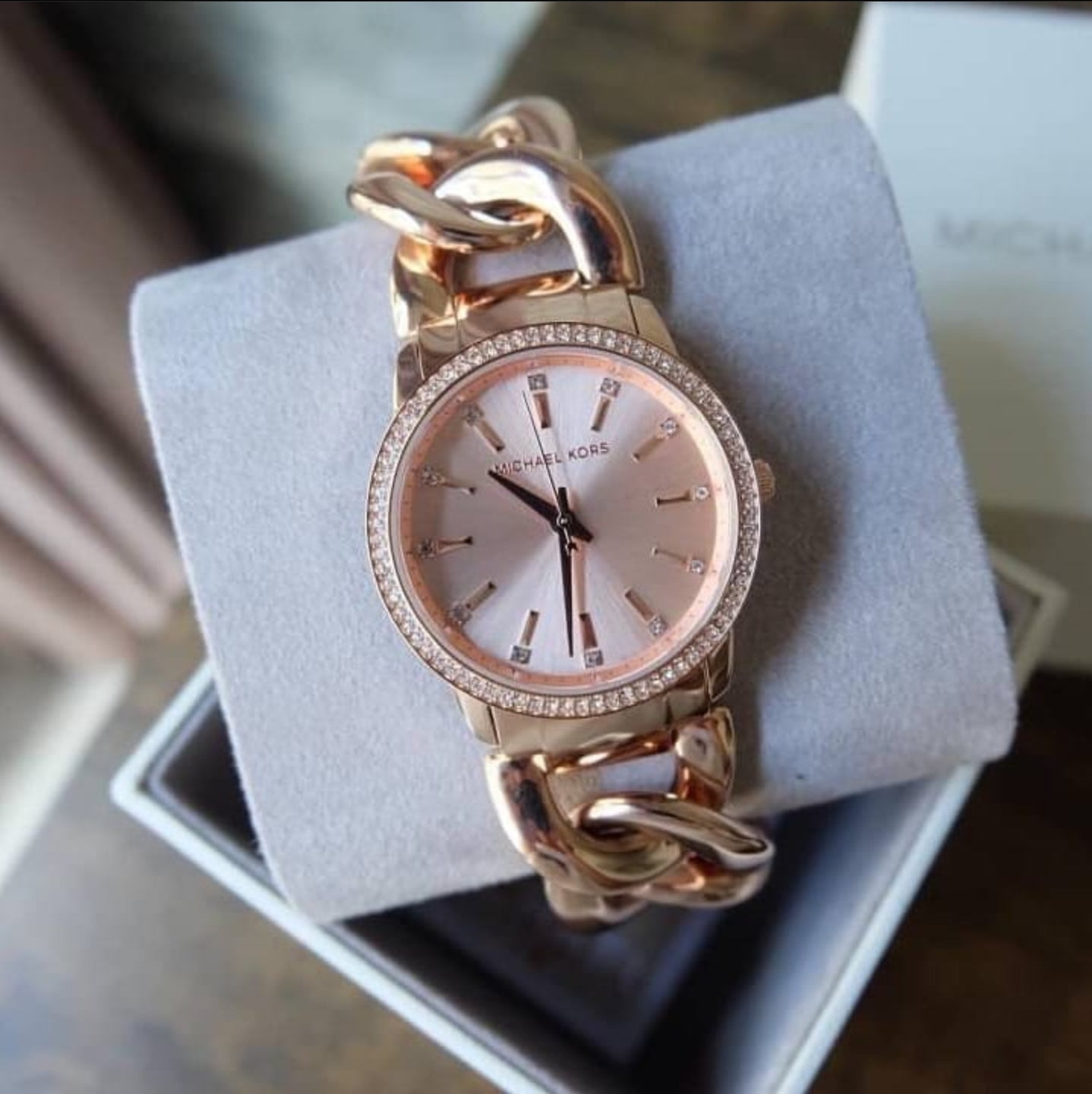  Shop Authentic Michael Kors Nini Quartz Crystals Rose Gold Dial Rose Go Watch For Women - MK3236 - Luxxuri