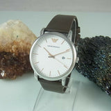  Shop Authentic Emporio Armani Kappa Quartz White Dial Brown Leather Strap Watch For Men - AR80006 - Luxxuri