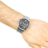  Shop Authentic Emporio Armani Classic Chronograph Black Dial Silver Steel Strap Watch For Men - AR2434 - Luxxuri