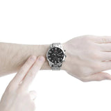  Shop Authentic Hugo Boss Aeroliner Chronograph Quartz Black Dial Silver Steel Strap Watch For Men - HB1512446 - Luxxuri