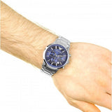  Shop Authentic Emporio Armani Renato Chronograph Blue Dial Silver Steel Strap Watch For Men - AR2448 - Luxxuri