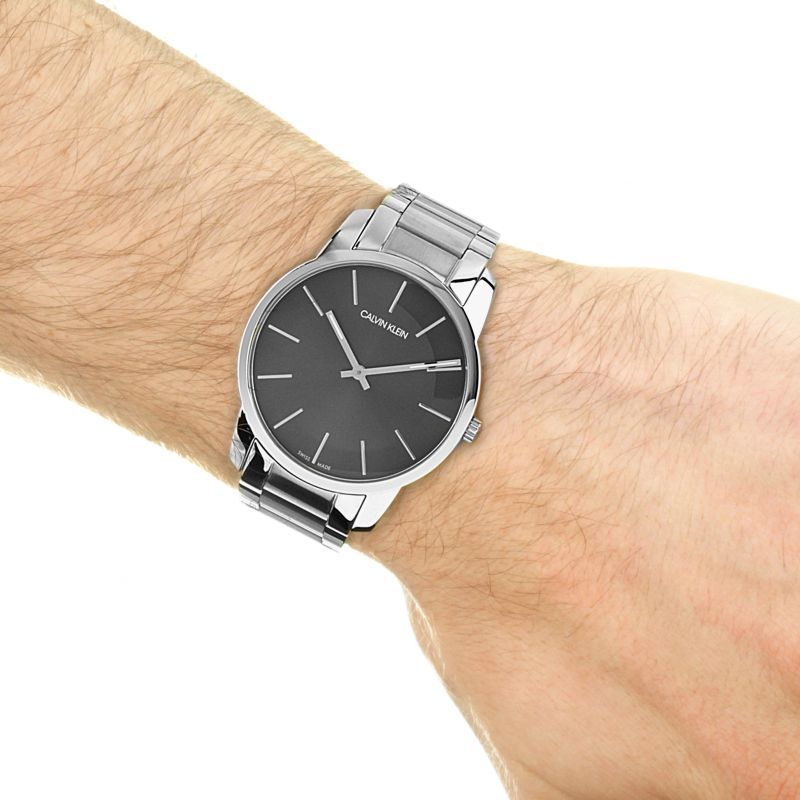  Shop Authentic Calvin Klein City Black Dial Silver Steel Strap Watch for Men - K2G21161 - Luxxuri