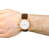  Shop Authentic Hugo Boss Corporal White Dial Brown Leather Strap Watch for Men - 1513640 - Luxxuri