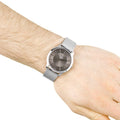  Shop Authentic Calvin Klein Minimal Grey Dial Silver Mesh Bracelet Watch for Men - K3M21124 - Luxxuri