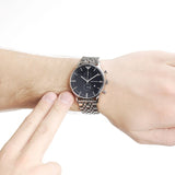 Shop Authentic Emporio Armani Gianni Chronograph Blue Dial Silver Steel Strap Watch For Men - AR1648 - Luxxuri