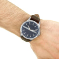  Shop Authentic Armani Exchange Hampton Chronograph Blue Dial Brown Leather Strap Watch For Men - AX2133 - Luxxuri