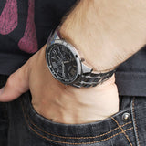  Shop Authentic Guess Horizon Chronograph Quartz Black Dial Silver Steel Strap Watch For Men - W0379G1 - Luxxuri