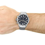 Shop Authentic Tommy Hilfiger Trent Chronograph Black Dial Silver Steel Strap Watch for Men - 1791054 - Luxxuri