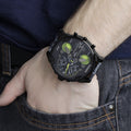  Shop Authentic Diesel Big Daddy Chronograph Black Dial Black Leather Strap Watch For Men - DZ7311 - Luxxuri