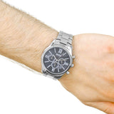  Shop Authentic Hugo Boss Ambassador Chronograph Black Dial Silver Steel Strap Watch For Men - HB1513196 - Luxxuri