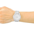  Shop Authentic Guess Dazzler Diamonds Silver Dial Silver Steel Strap Watch for Women - W0335L1 - Luxxuri