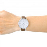  Shop Authentic Fossil Jacqueline White Dial Brown Leather Strap Watch for Women - ES3708 - Luxxuri