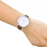  Shop Authentic Fossil Jacqueline White Dial Brown Leather Strap Watch for Women - ES3708 - Luxxuri