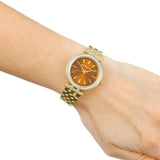  Shop Authentic Michael Kors Darci Amber Dial Gold Steel Strap Watch for Women - MK3408 - Luxxuri