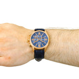  Shop Authentic Hugo Boss Ambassador Chronograph Blue Dial Blue Leather Strap Watch For Men - HB1513320 - Luxxuri