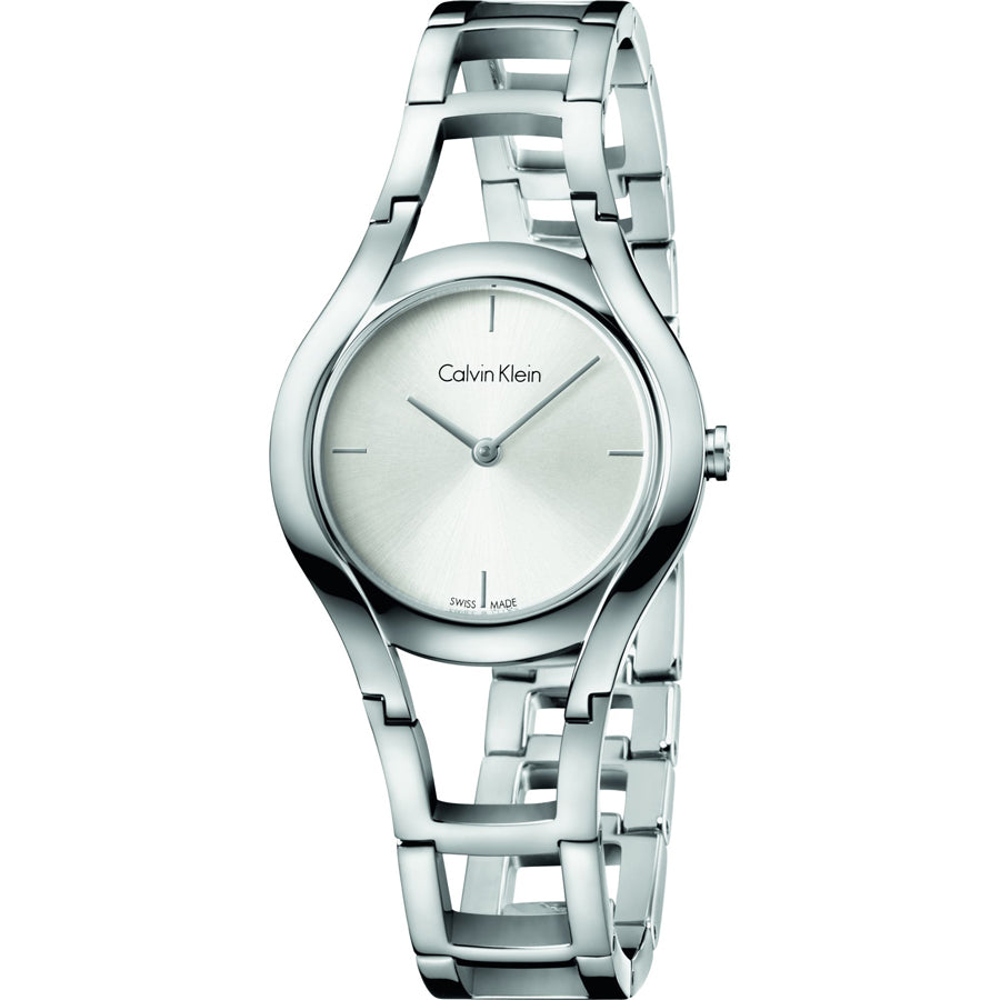  Shop Authentic Calvin Klein Class White Dial Silver Steel Strap Watch for Women - K6R23126 - Luxxuri