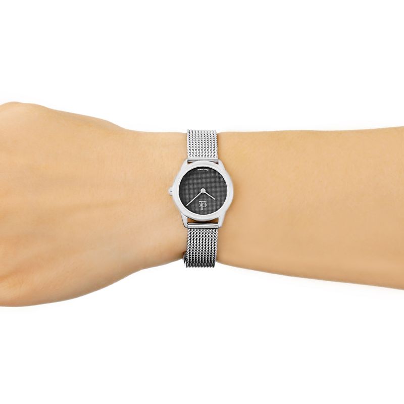  Shop Authentic Calvin Klein Minimal Grey Dial Silver Mesh Bracelet Watch for Women - K3M2312X - Luxxuri