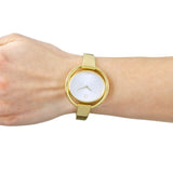  Shop Authentic Calvin Klein Impetuous White Dial Gold Steel Strap Watch for Women - K4F2N516 - Luxxuri