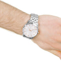  Shop Authentic Calvin Klein Infinity Silver Dial Silver Steel Strap Watch for Men - K5S34B46 - Luxxuri