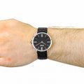 Hugo Boss Jackson Black Dial Black Leather Strap Watch for Men - 1513369