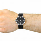  Shop Authentic Hugo Boss Jackson Black Dial Black Leather Strap Watch for Men - 1513369 - Luxxuri
