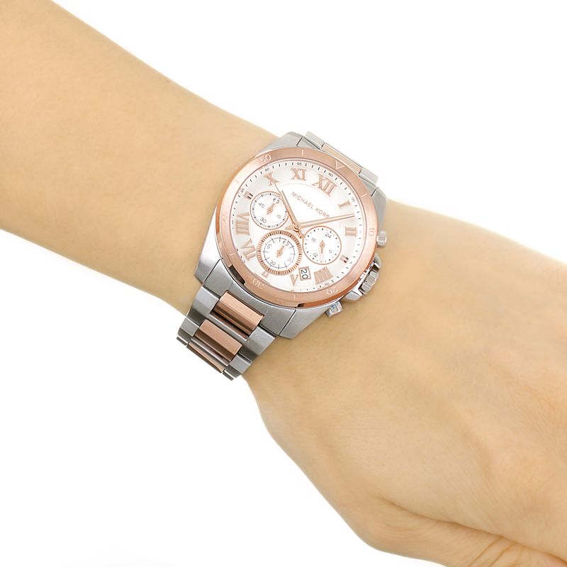 Shop Authentic Michael Kors Brecken Chronograph White Dial Two Tone Steel Strap Watch For Women - MK6368 - Luxxuri
