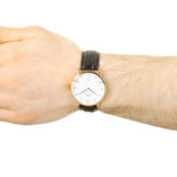  Shop Authentic Daniel Wellington Dapper Reading White Dial Black Leather Strap Watch For Men - DW00100107 - Luxxuri