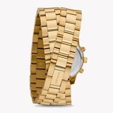  Shop Authentic Michael Kors Runway Chronograph Analog Gold Dial Gold Steel Strap Watch for Women - MK7452 - Luxxuri