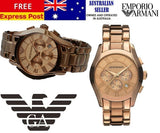  Shop Authentic Emporio Armani Valente Chronograph Rose Gold Dial Rose Gold Steel Strap Watch For Men - AR0365 - Luxxuri