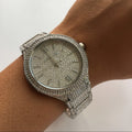  Shop Authentic Michael Kors Kerry Crystal Pave Silver Dial Silver Steel Strap Watch For Women - MK3359 - Luxxuri