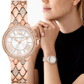  Shop Authentic Michael Kors Camille Analog Silver Dial Rose Gold Steel Strap Watch for Women - MK4810 - Luxxuri